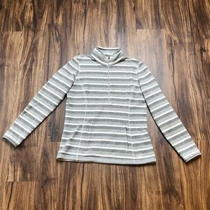REI Striped Fleece Zip Up Jacket
